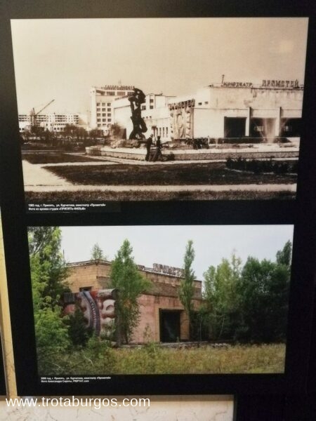 FOTOS DE PRYPIAT DEL ANTES Y EL DESPUÉS EN EL MUSEO DE CHERNOBYL EN KIEV